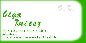 olga kniesz business card